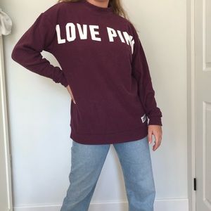 PINK Mock Neck Sweater
